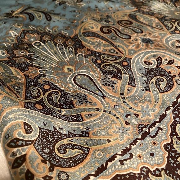 Light Blue Silk Tahini Top - Picture 3 of 7